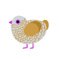 (unnamed), a mist and gold chicken with a lace pattern