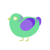 (unnamed), a spring and blurple chicken with a neck-band pattern