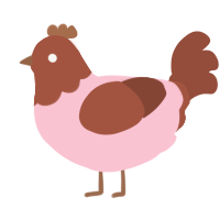 Tasty, a rose and russet chicken with a head pattern