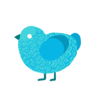 (unnamed), a aqua and cerulean chicken with a double-lace pattern