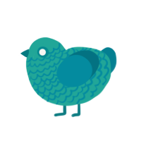 (unnamed), a turquoise and sea chicken with a lace pattern