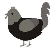 (unnamed), a sable and grey chicken with a head pattern