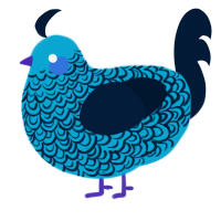 water sprite, a cerulean and tumblr chicken with a double-lace pattern