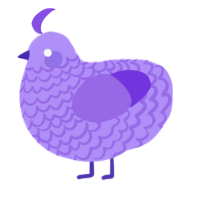 (unnamed), a lilac and blurple chicken with a lace pattern