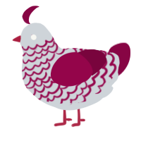 (unnamed), a mist and maroon chicken with a lace pattern