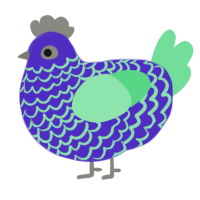 (unnamed), a indigo and spring chicken with a lace pattern