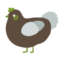 houseplant, a bark and silver chicken