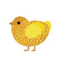 (unnamed), a orange and yellow chicken with a lace pattern