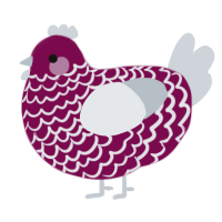 (unnamed), a wine and mist chicken with a lace pattern