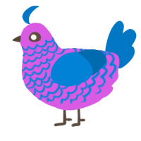 (unnamed), a orchid and sapphire chicken with a lace pattern
