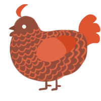 (unnamed), a russet and vermilion chicken with a lace pattern