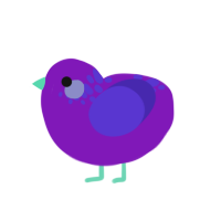 (unnamed), a violet and indigo chicken with a neck-speckle pattern