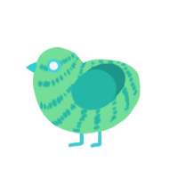 (unnamed), a spring and turquoise chicken with a bar pattern