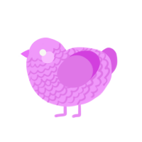 (unnamed), a lavender and orchid chicken with a lace pattern