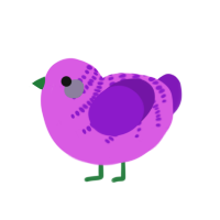 Lil Bud, a orchid and violet chicken with a half-bar pattern