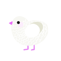 (unnamed), a white chicken with a lace pattern