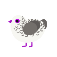ufs dust cloud, a white and grey chicken with a half-lace pattern
