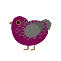 (unnamed), a wine and grey chicken with a half-lace pattern