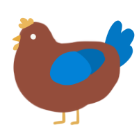 (unnamed), a russet and sapphire chicken