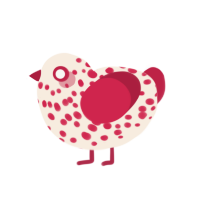 It Me, a cream and crimson chicken with a speckle pattern