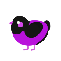 (unnamed), a amethyst and black chicken with a head pattern