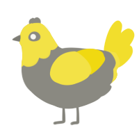 (unnamed), a ash and yellow chicken with a head pattern