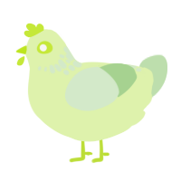 (unnamed), a apple and gluppy chicken with a neck-speckle pattern