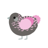 (unnamed), a grey and pink chicken with a half-lace pattern