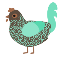 (unnamed), a bark and mint chicken with a double-lace pattern