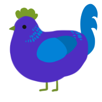 (unnamed), a indigo and sapphire chicken with a neck-band pattern