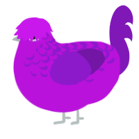(unnamed), a amethyst and violet chicken with a half-lace pattern
