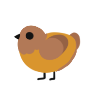 gebacken, a orange and brown chicken with a head pattern