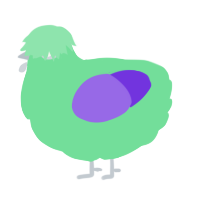 A spring and blurple chicken