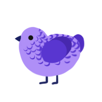 (unnamed), a lilac and indigo chicken with a half-lace pattern