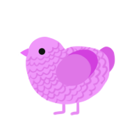 (unnamed), a lavender and orchid chicken with a lace pattern