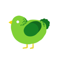 (unnamed), a grass and leaf chicken with a neck-band pattern
