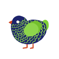 (unnamed), a navy and grass chicken with a lace pattern