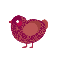 (unnamed), a maroon and red chicken with a double-lace pattern