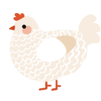 Gauze, a cream chicken with a lace pattern