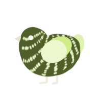 (unnamed), a olive and apple chicken with a bar pattern