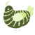 A olive and apple chicken with a bar pattern