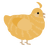Honeysuckle, a honey chicken with a bar pattern