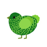 (unnamed), a leaf and grass chicken with a lace pattern