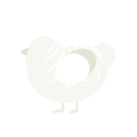 (unnamed), a white chicken with a half-bar pattern