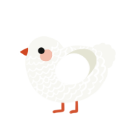 Sea Crackers, a white chicken with a lace pattern