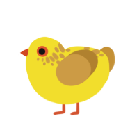 (unnamed), a yellow and gold chicken with a neck-speckle pattern