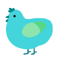 Red, a aqua and spring chicken