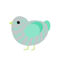 (unnamed), a silver and mint chicken with a bar pattern