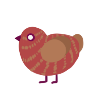 (unnamed), a red and brown chicken with a bar pattern