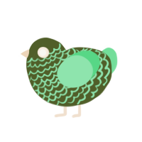 Viridi, a olive and spring chicken with a lace pattern